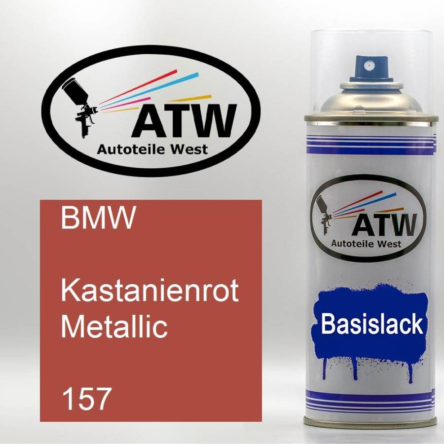 BMW, Kastanienrot Metallic, 157: 400ml Sprühdose, von ATW Autoteile West.